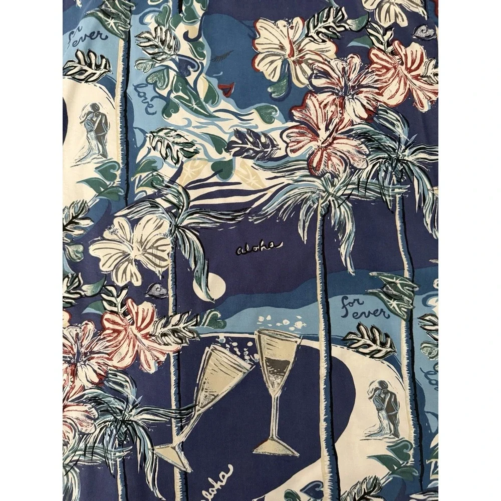 John Severson Kahala Hawaiian Shirt Men L Aloha Button Front Relaxed Grandpa Dad