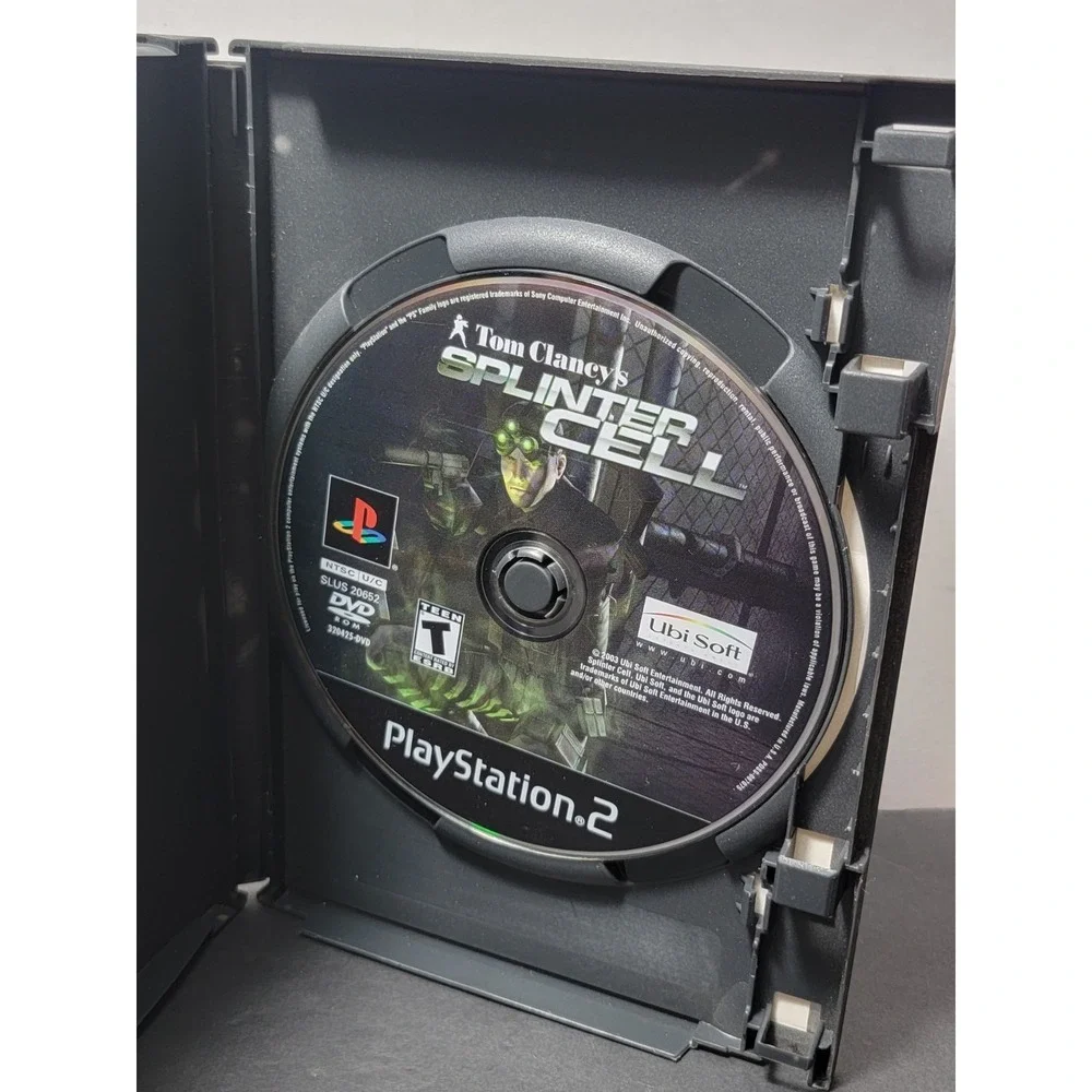 Vintage Blockbuster Games Rental PS2 2003 Splinter Cell Playstation Disk + Case
