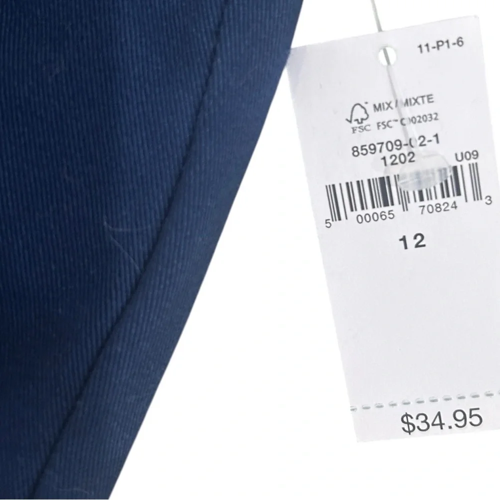 NWT gap kids navy straight leg Chinos washwell adjustable waist size 12(boys)