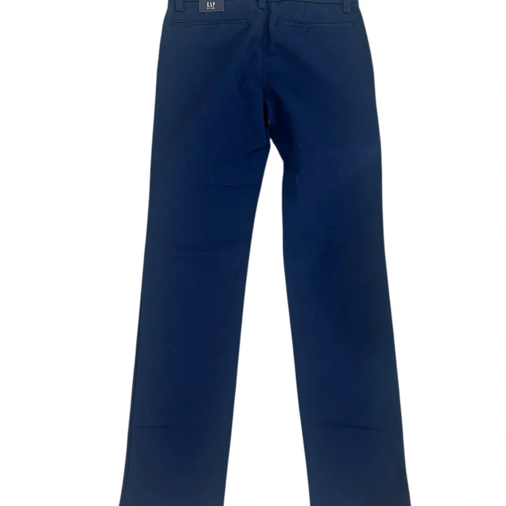 NWT gap kids navy straight leg Chinos washwell adjustable waist size 12(boys)