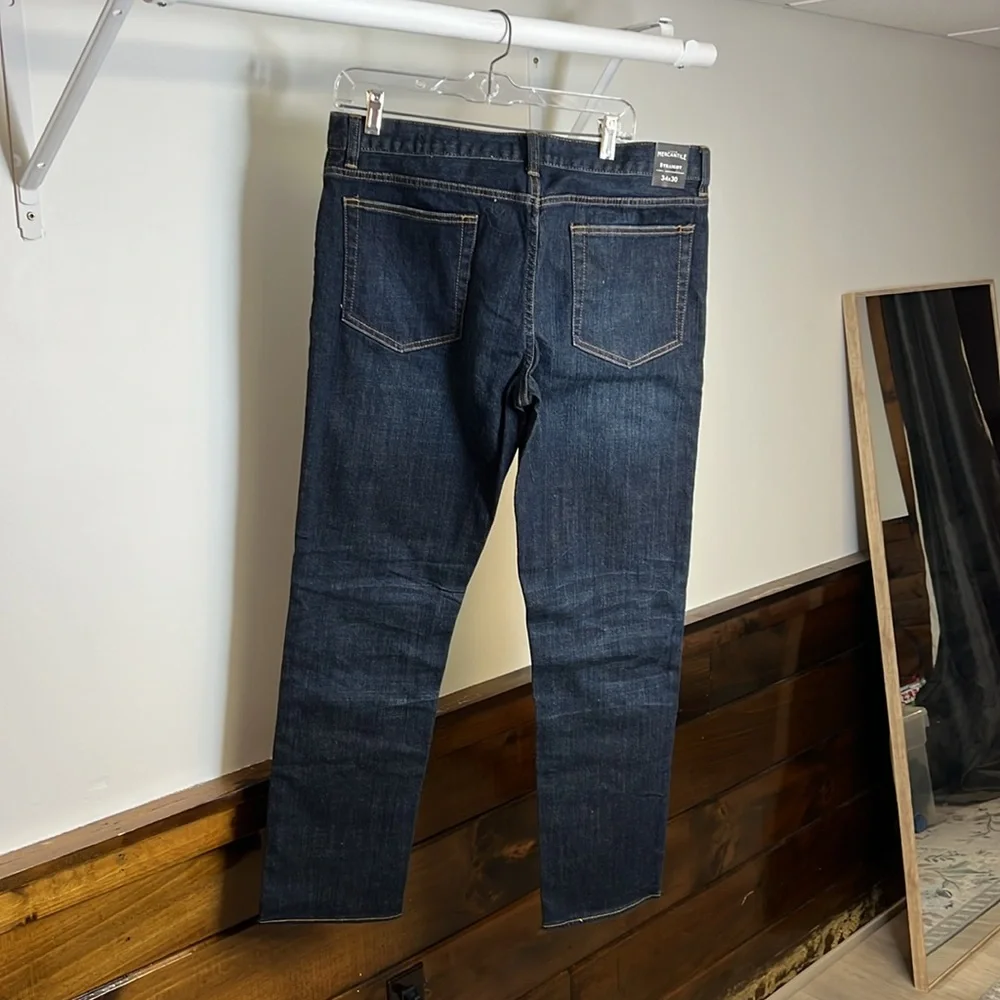 NWT J.‎ Crew Mercantile Straight Leg Dark Blue Jeans- 34x30