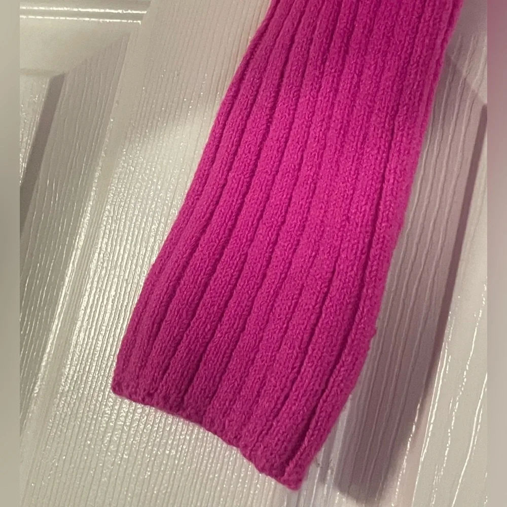 🔴 3/$12 🔥 NWT No Boundaries Hot Pink Ribbed‎ Fingerless Gloves OS Y2K