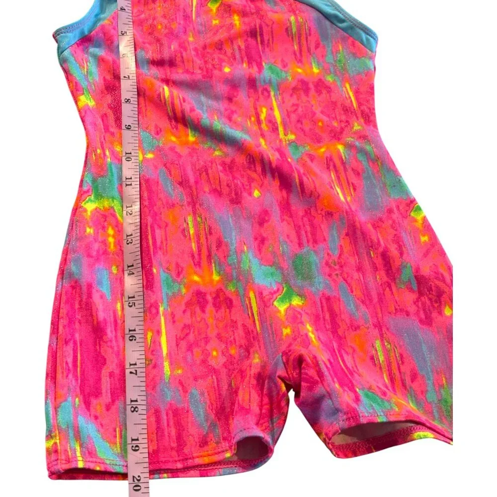 Freestyle by Danskin multicolor Gymnastics Unitard Biketard Leotard Sz S‎ 6-6X