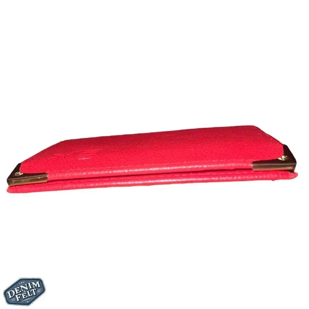 MCM Red w/‎ Gold Tip Men’s Leather Bifold Wallet
