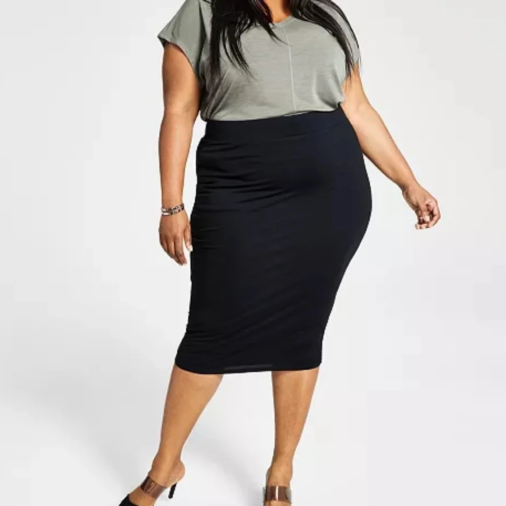 Bar III Bodycon Jersey Midi Skirt Petite Small