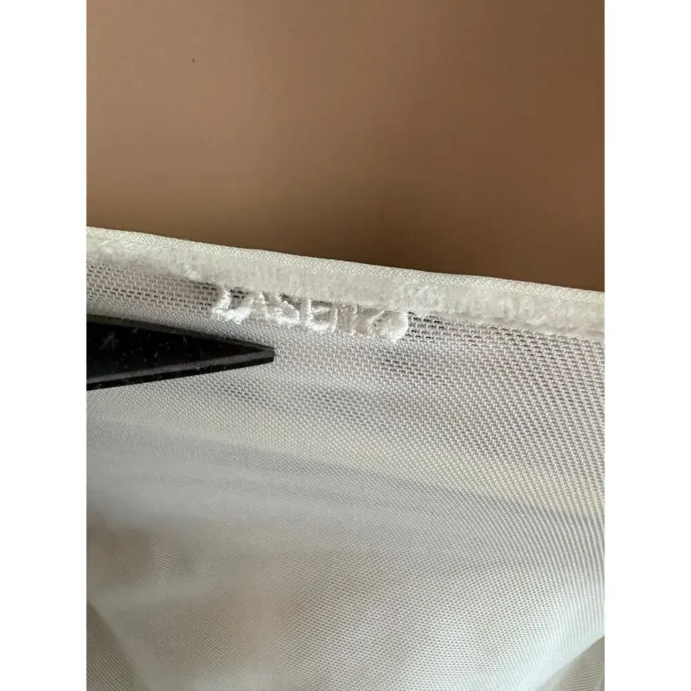 Y2K La Senza Sheer Mesh Lingerie Cami Slip Top Tunic White Rhinestone XS
