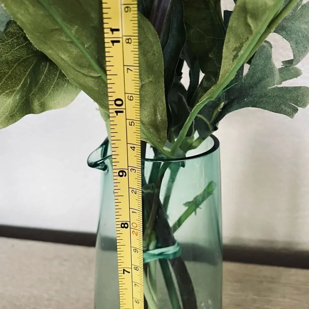 Spring Summer Floral Orange Peony Green Vase Arrangement