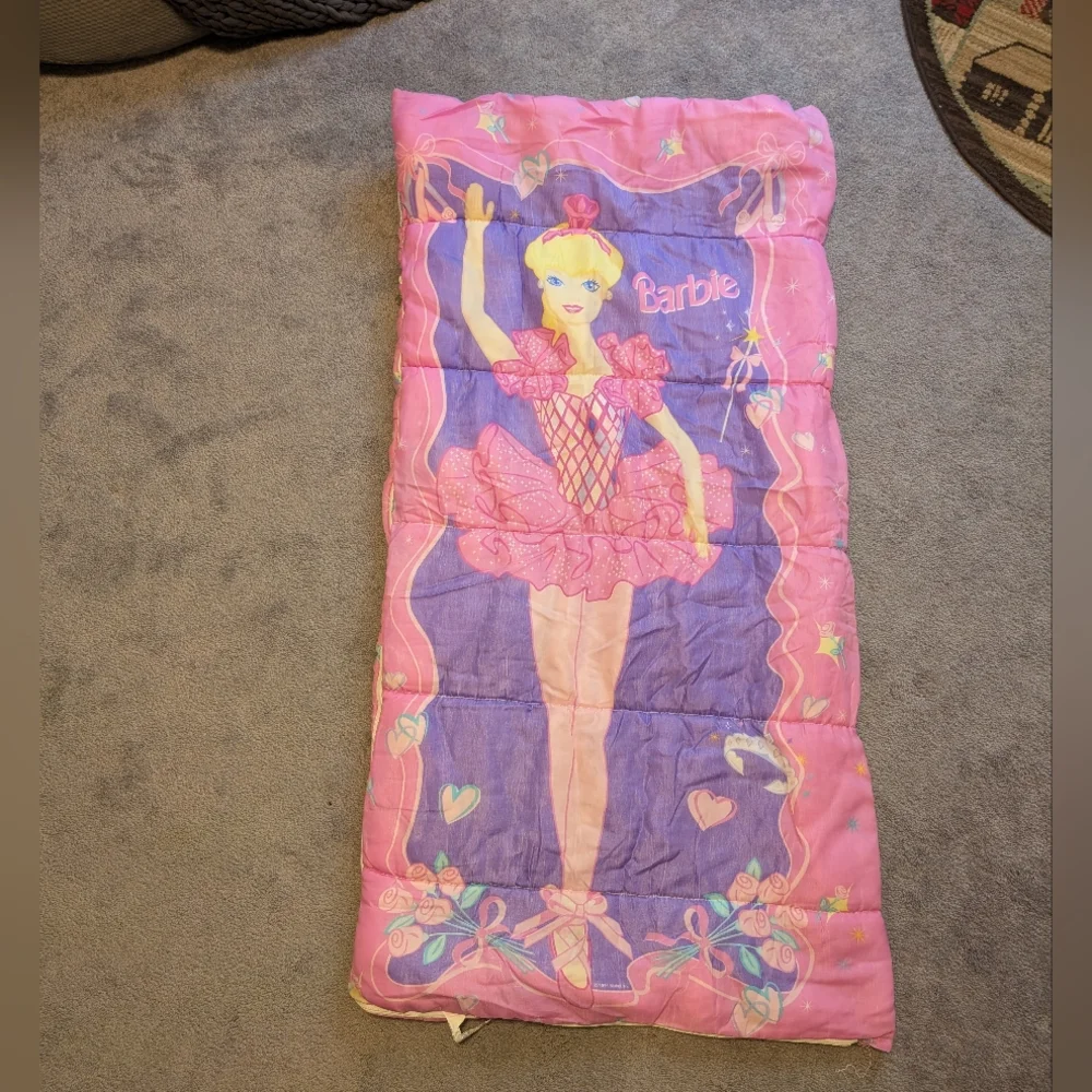 Vintage 1990s Barbie Ballerina Sleeping Bag