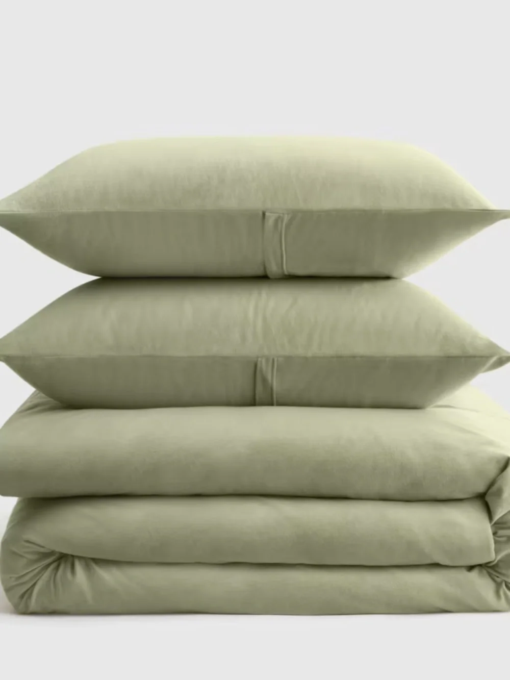 New Organic Jersey Duvet Cover set with sham twin size Moss Green