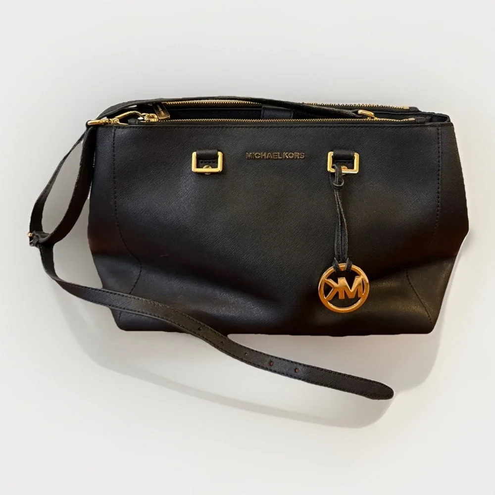 Black Selma Michael Kors Large Crossbody Purse Good Condition No Handles