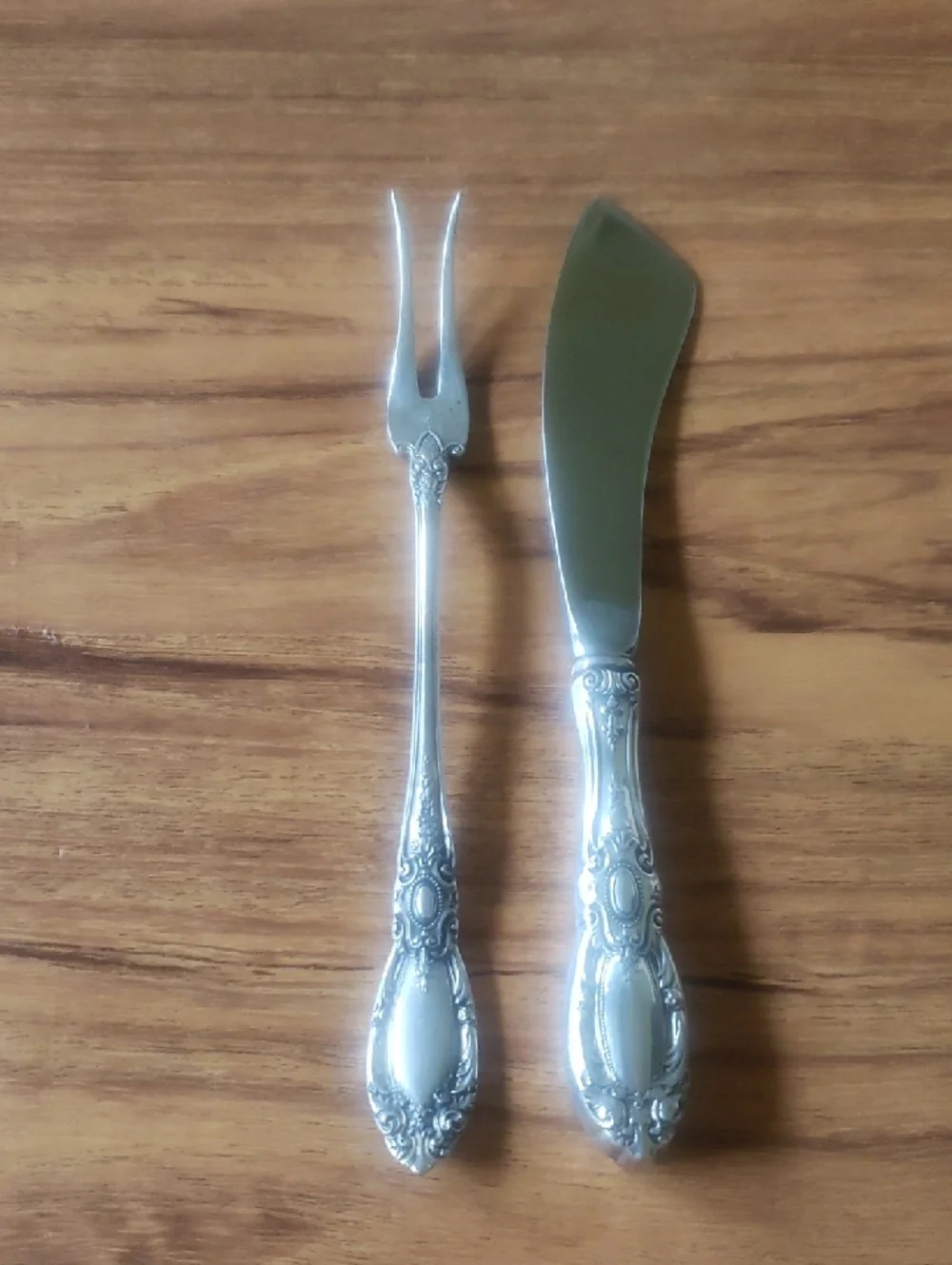 Vintage Towle Sterling Butter Knife & Pickle/Olive Fork, 