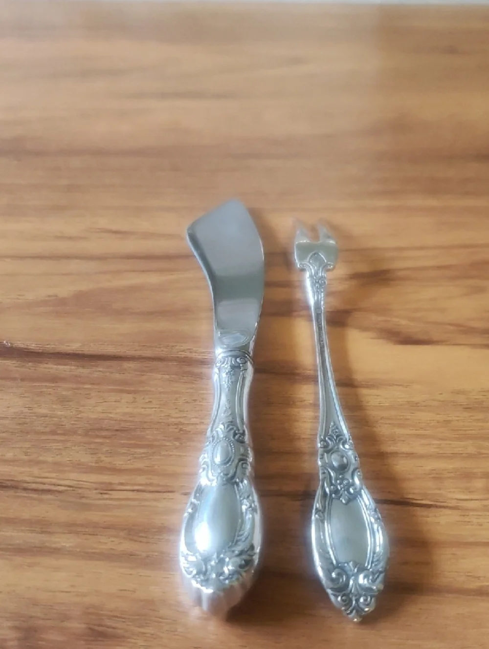 Vintage Towle Sterling Butter Knife & Pickle/Olive Fork, 