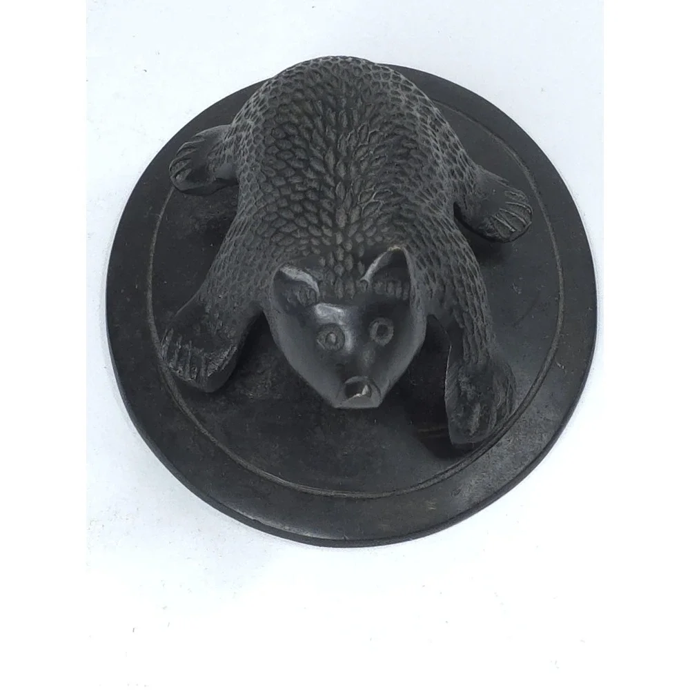 Vtg Cast Iron Antique Style Bear Door‎ Knocker 1LB 12oz 4.5