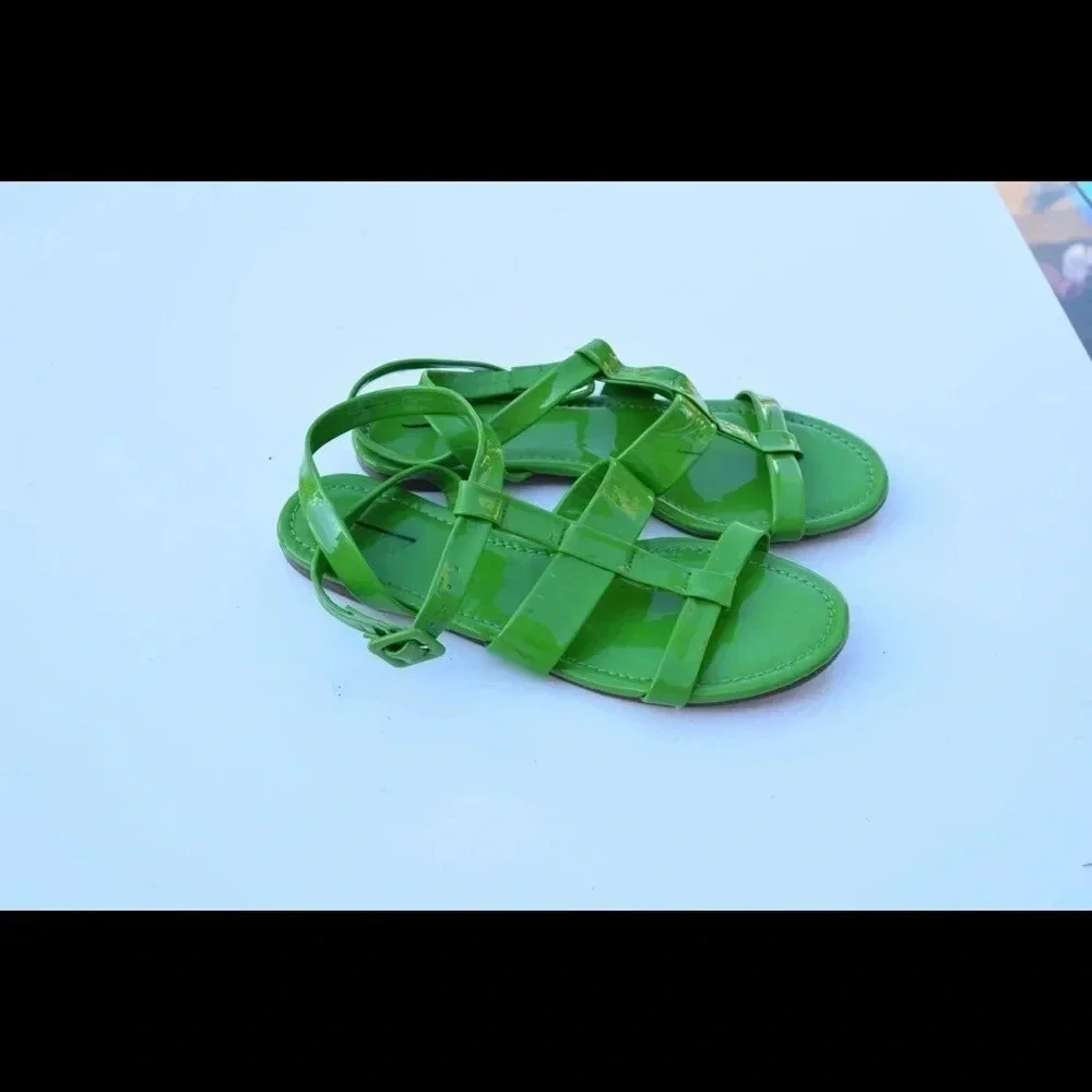 J. Crew patent sandals