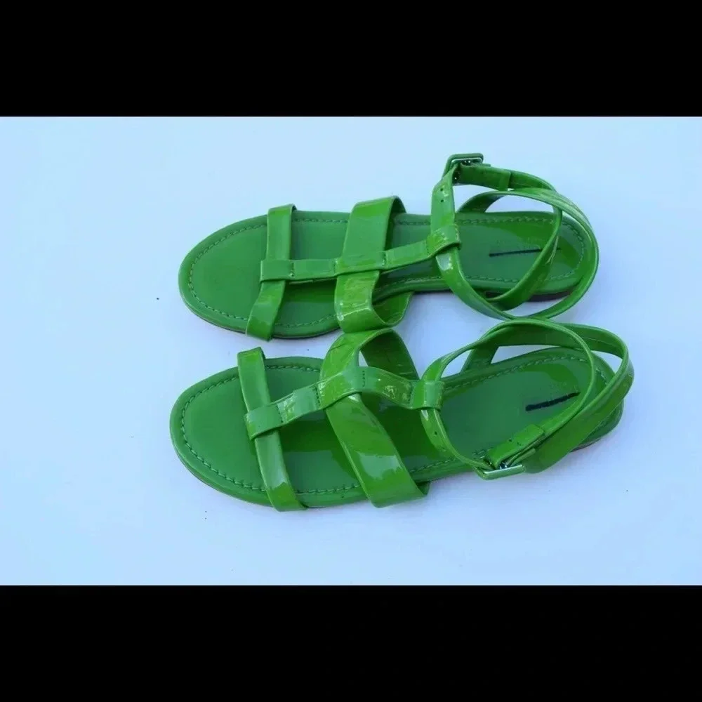 J. Crew patent sandals