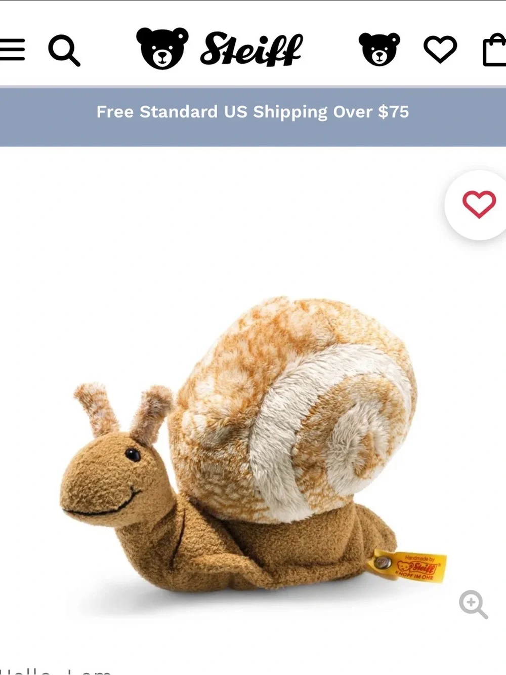 Steiff Snailly Slug