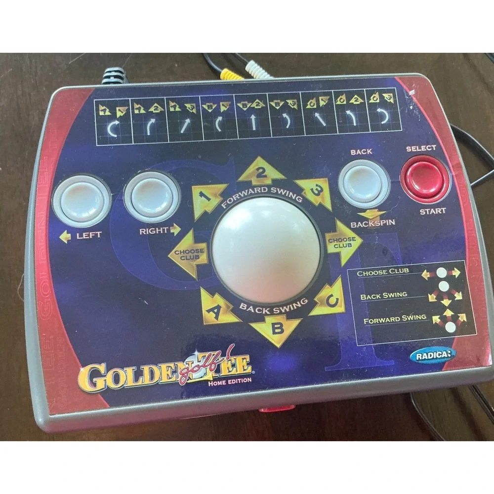 Radica Y2K Golden Tee Home Edition Plug and Play TV Game Trackball Console 2005
