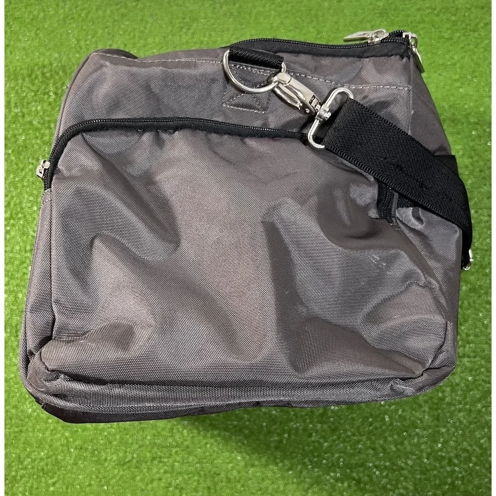 LONDON FOG Duffel Bag Canvas Travel Carry-On Gym Tote Luggage Pinstripe