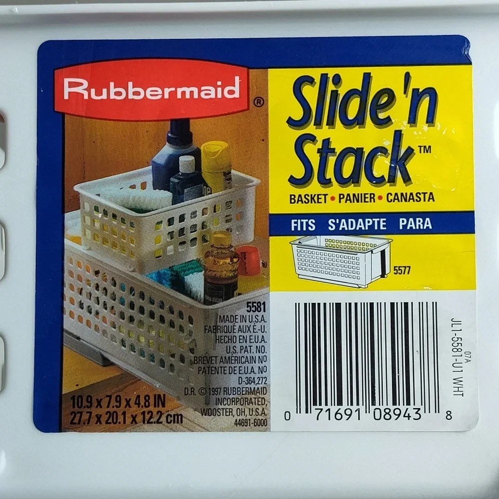 Rubbermaid slide stack