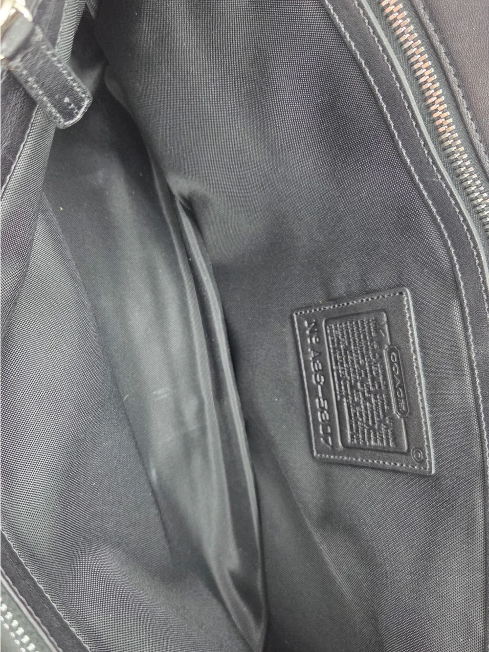 Vintage Coach Black Leather Briefcase with lock and key