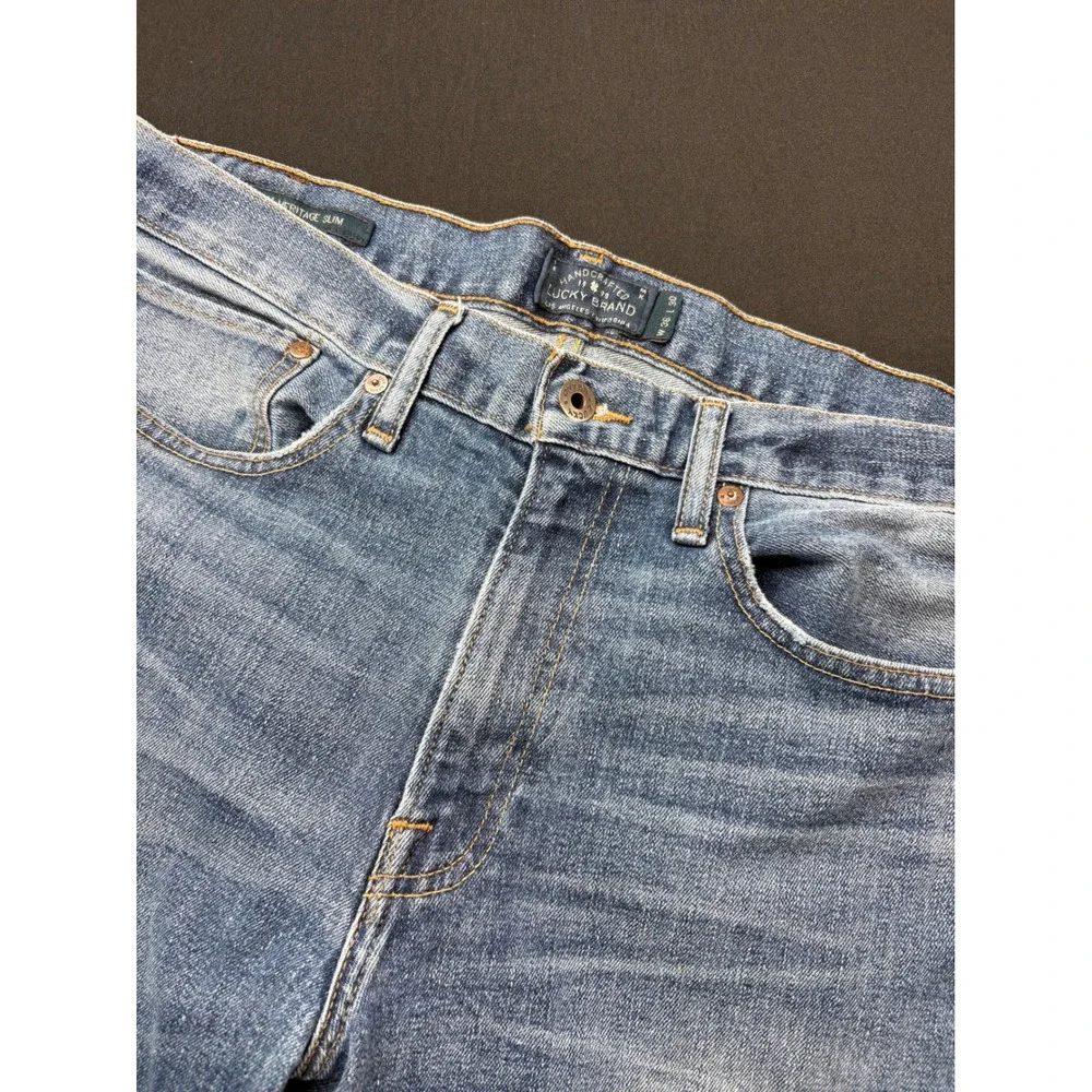 Lucky‎ Brand 121 Heritage Slim Mens Jeans W36 L30 Blue Wash Denim Eastvale