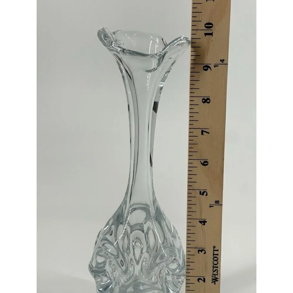 Vintage MCM Aseda Glass Scandinavian Swedish Vase Artist Börne Augustsson 10”