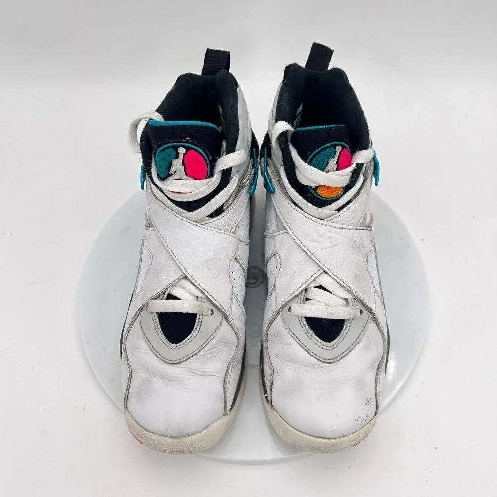 Nike Air Jordan 8 Retro Youth Size 7.5 Women 9 305368-113 South Beach Shoes