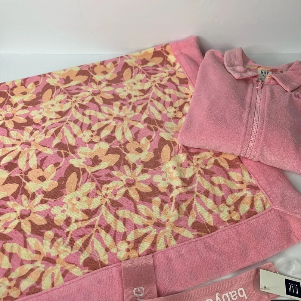 Gap Pink ZIP Terry Coverup & Match Beach Towel Perfect Gift Summer Fun