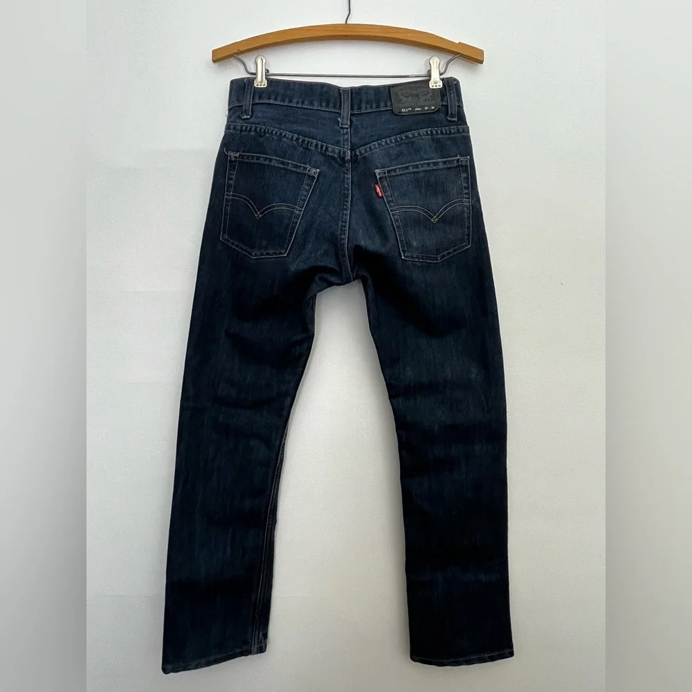 Levi’s 511 Slim Fit Jeans Youth Boys Size 16 28x28 Dark Wash Denim EUC Modern