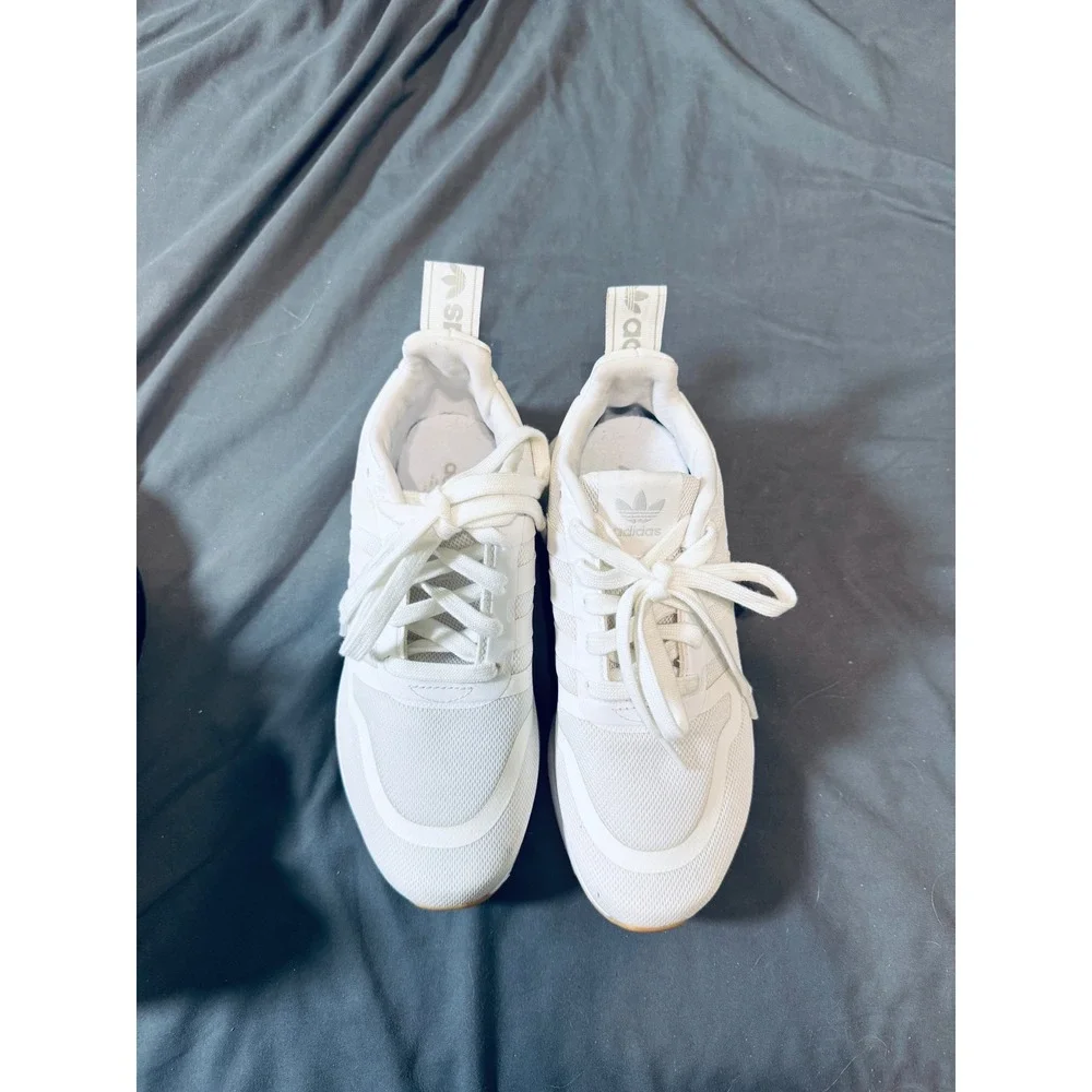 Adidas Originals Multix Athletic Sneakers Kid Size 4 Cloud White Tie‎ Neutral