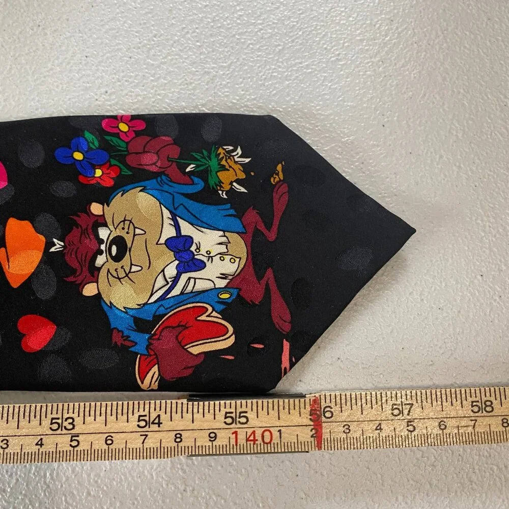 Vintage Looney Tunes Silk Nostalgia Taz Daffy Tweety Necktie Tie Mens‎ 57