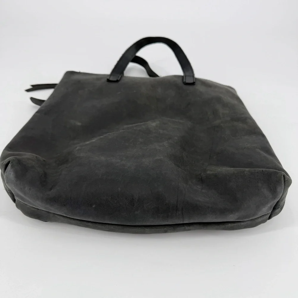 Abel Gray Leather Convertible Backpack Purse