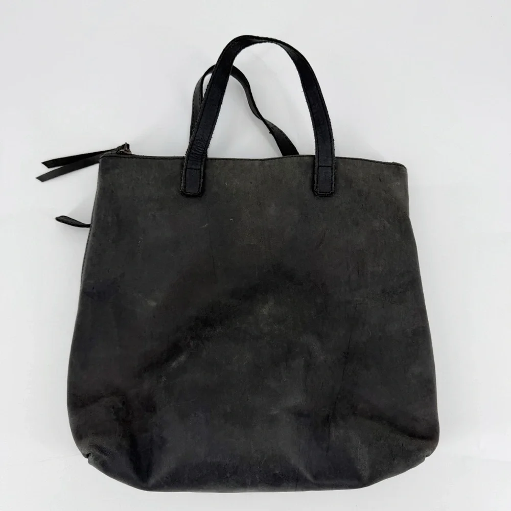 Abel Gray Leather Convertible Backpack Purse