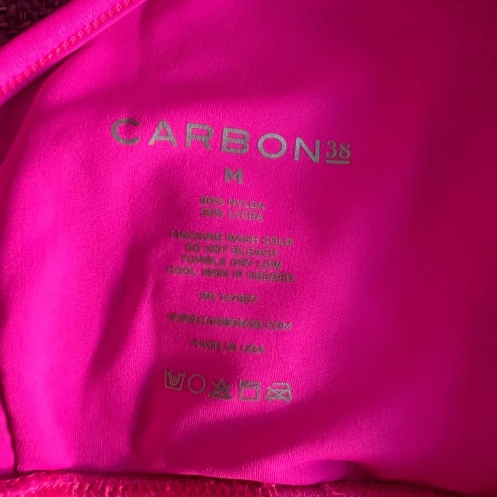 CARBON 38‎ ACTION 2.0 Sports Bra Womens Size M Pink Stretch (0628)