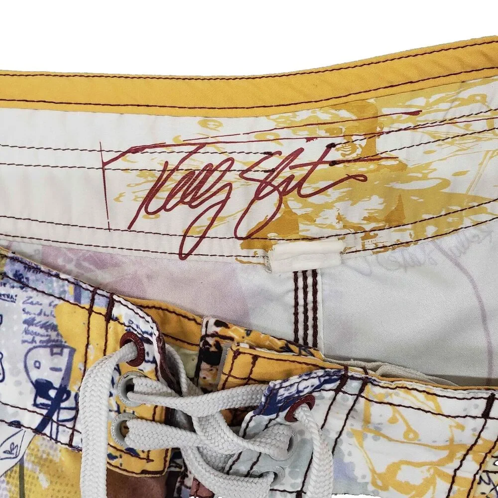 Vintage Quicksilver Kelly Slater Board Shorts Mens 36 Surfer Signature‎ Series