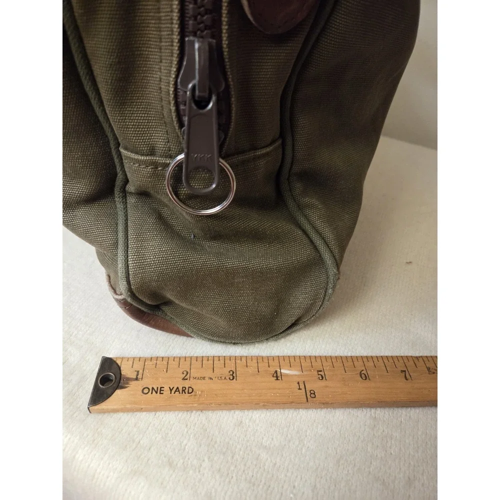 Duluth Pack Olive Canvas & Leather Weekender Duffel Bag — USA Made — Moose Logo