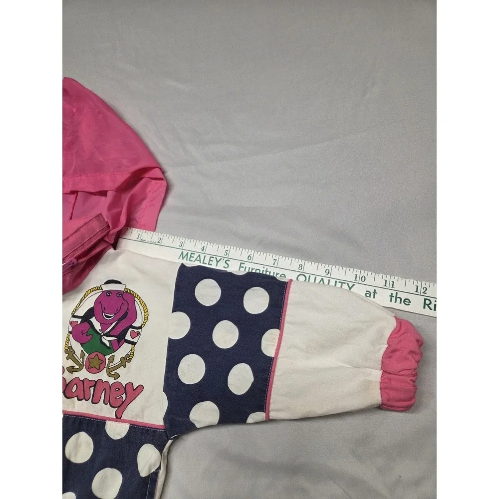 Vintage 1993 Barney the Dinosaur Track Windbreaker Jacket Size 12 Months