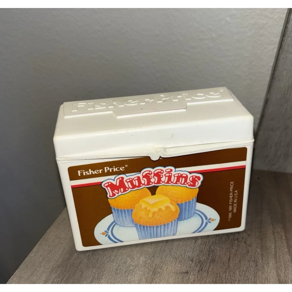 Vintage Fisher Price Fun With Food Muffins Play Container Only 1989