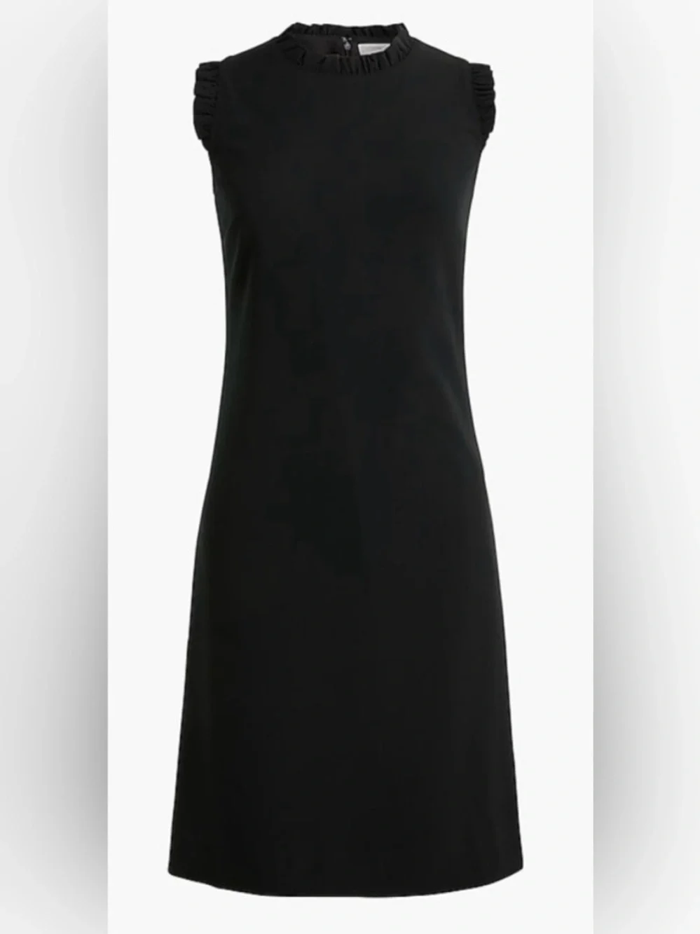 J.Crew Ruffleneck Suiting Dress in black