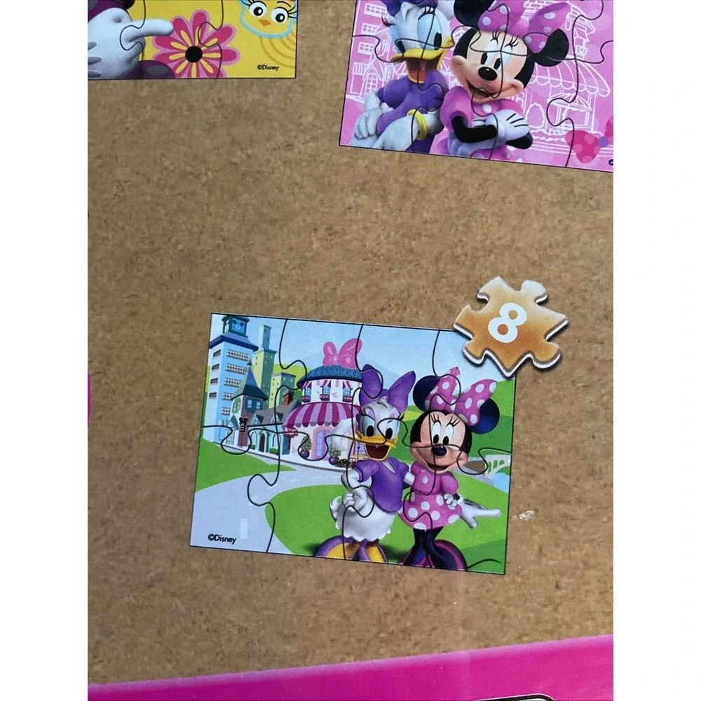 Minnie Mouse Puzzle Set of 5 Wood Puzzles Disney Junior Kids Present In Wood Box