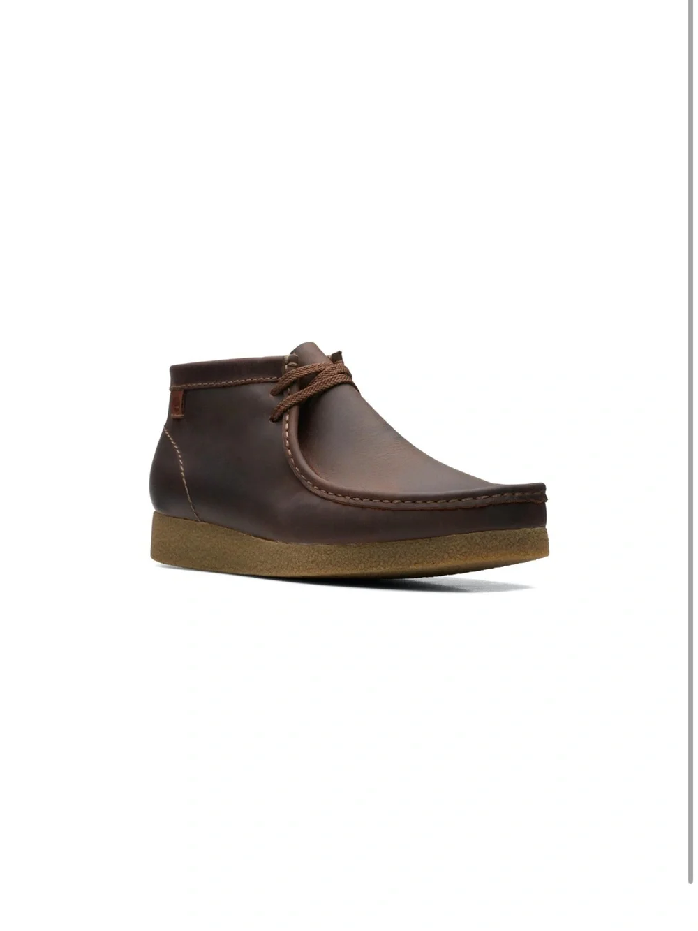 CLARKS Men's Leather shacre Boots in beeswax brown size 9