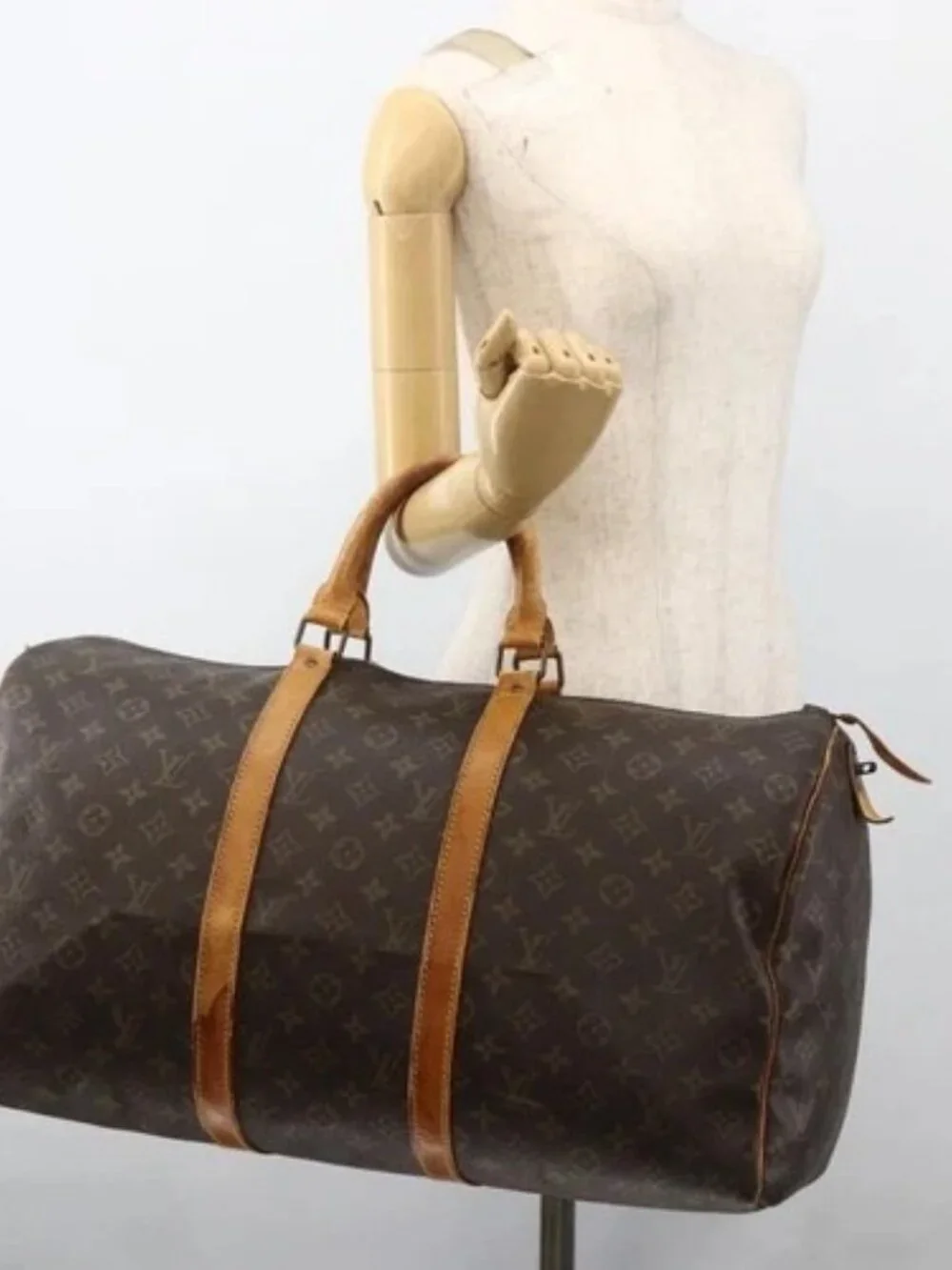 LOUIS VUITTON Monogram Keepall 50 Boston Bag Vintage M41426 LV Auth 127100
