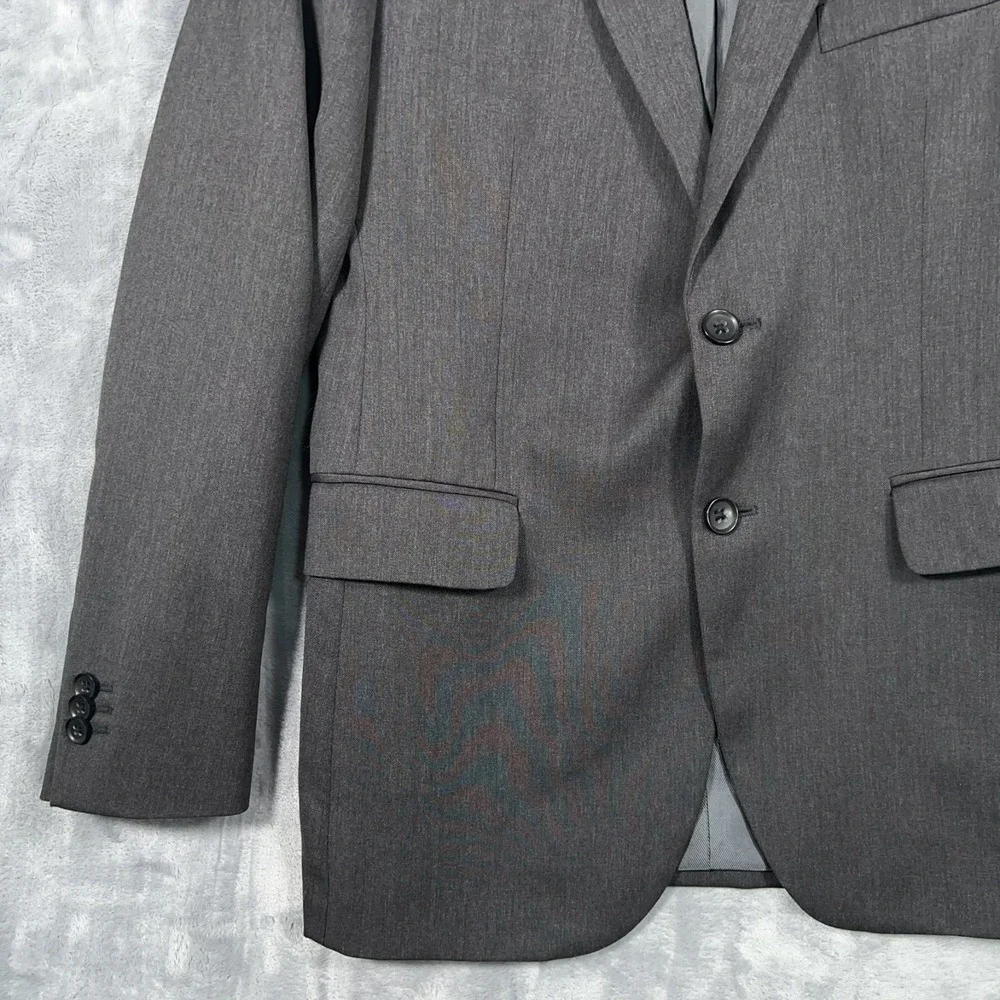 Banana Republic Suit Jacket Mens 38S Short Gray Blazer Wool Tailored Lanificio