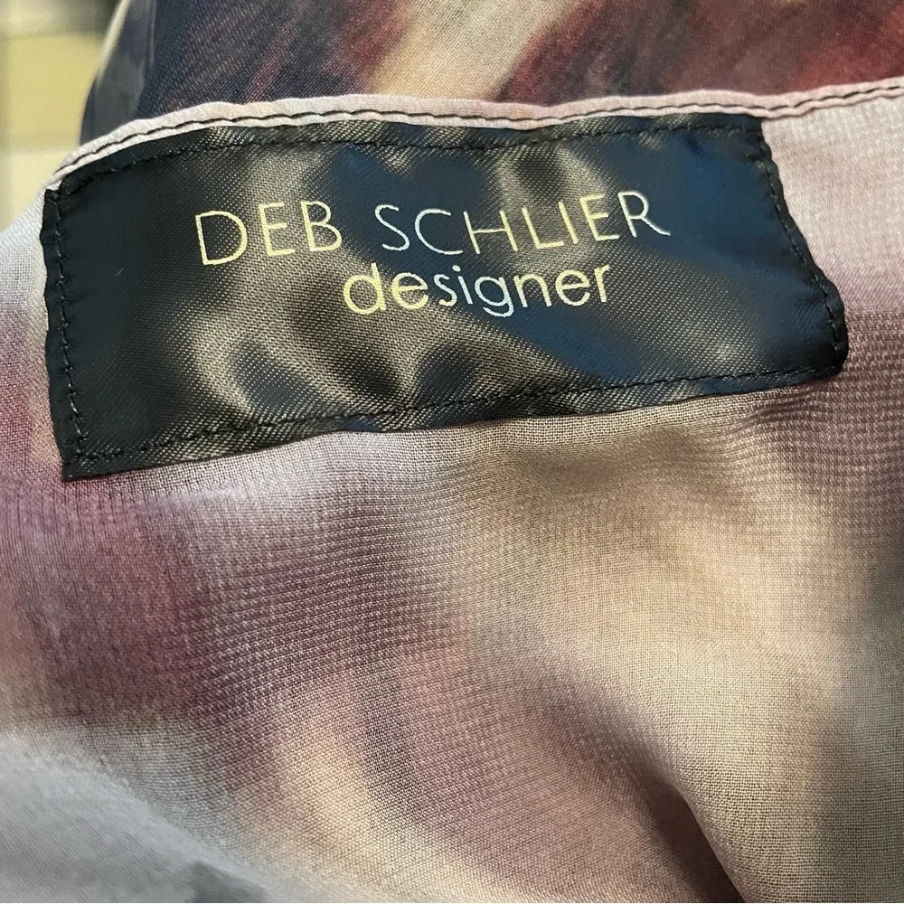 Deb Schlier Chiffon Scarf Phoenix‎ Wings 55”x55” NWT