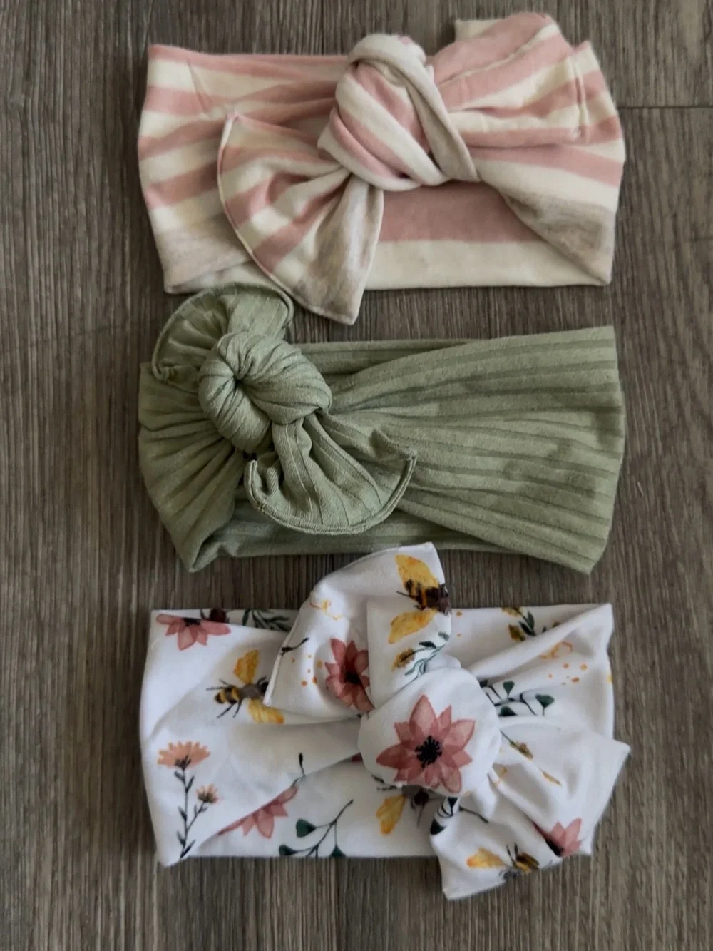 Chunky Bow Baby Headband Set Of 3