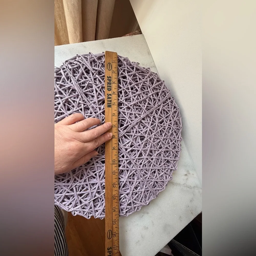 Lavender Woven Round Placemat - Set of 8