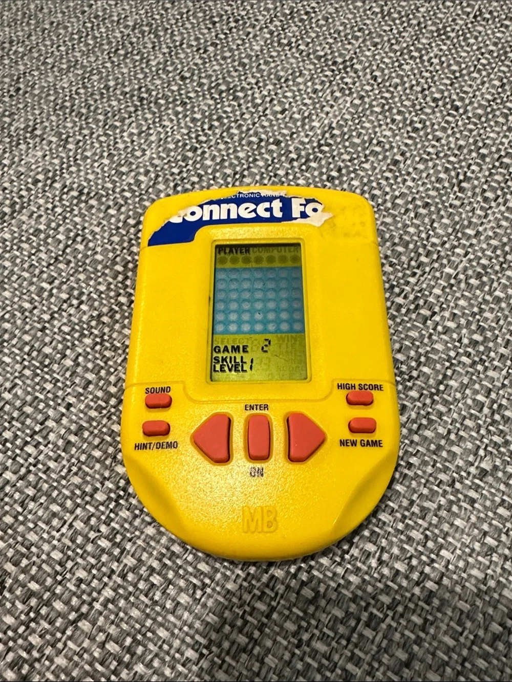Vintage Connect Four Handheld Game working condition new battery 1990s retro