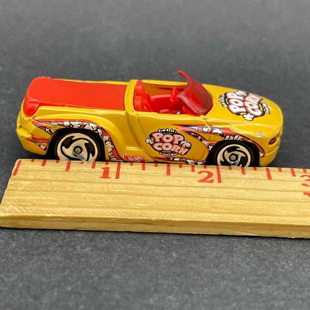 Hot Wheels Snack Time Dodge Sidewinder Car Yellow Diecast 1/64 Pop Corn Loose