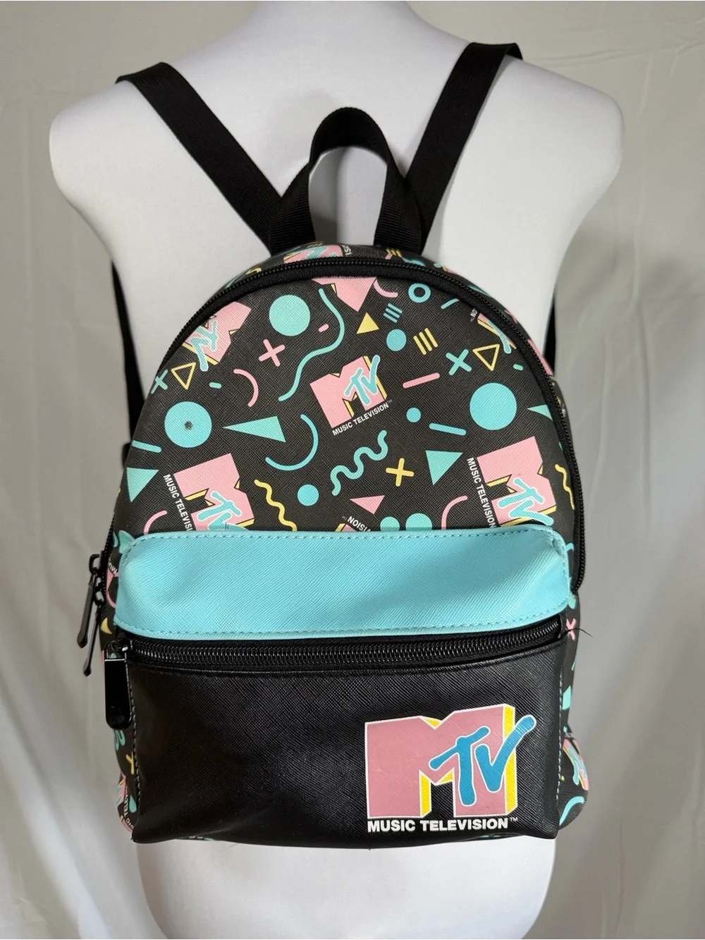 MTV Mini Retro Backpack with Geometric Print