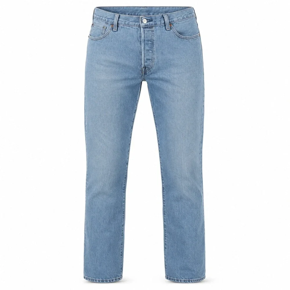 Levi's 501 Original Fit Jeans Mens 35x34 34x32 Actual Blue Button Fly 00501-0193